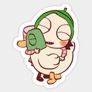 sarah and duck #3 / children's cartoon Sticker